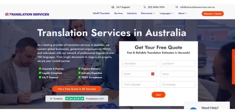OZTranslation Services (Best for Local Australian & ISO Standards)