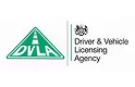 Driver & Vehicle Licensing Agency (DVLA) logo featuring a green triangular road sign icon and the agency's name.